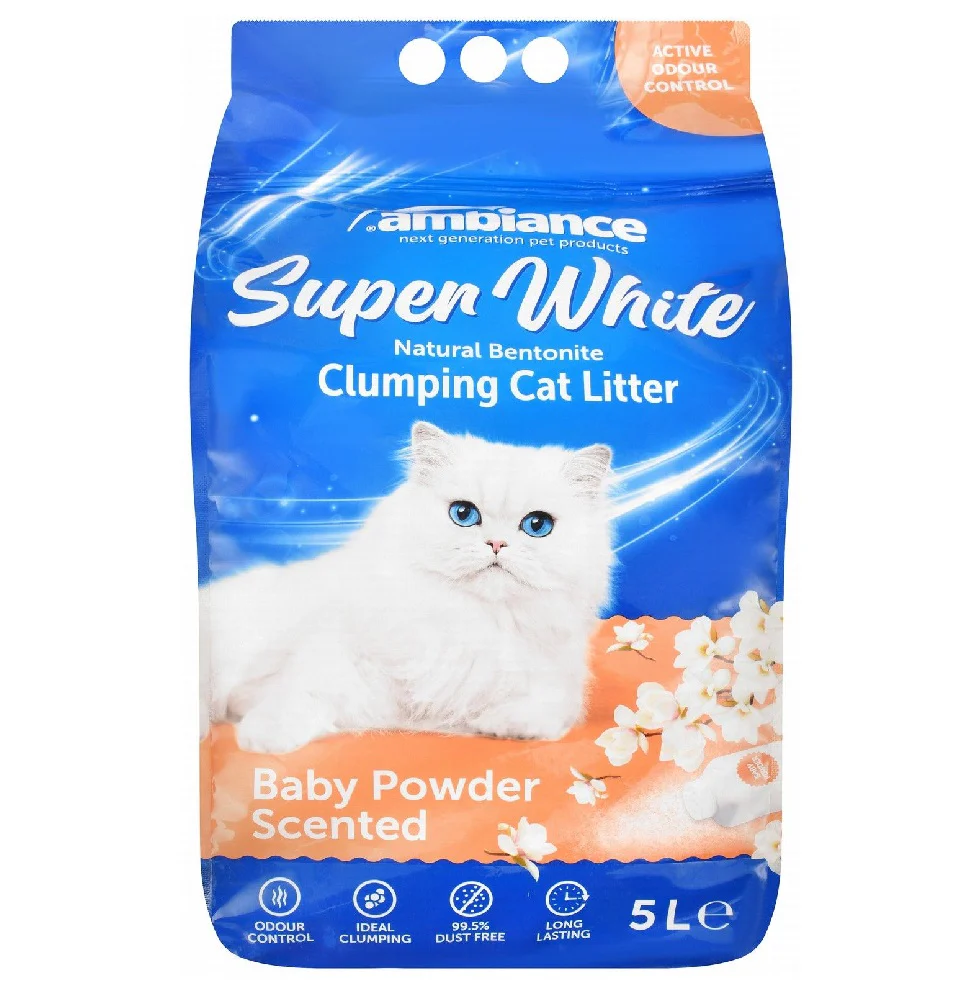 Ambiance Super White  Clumping Litter Scent (5L) - Image 2