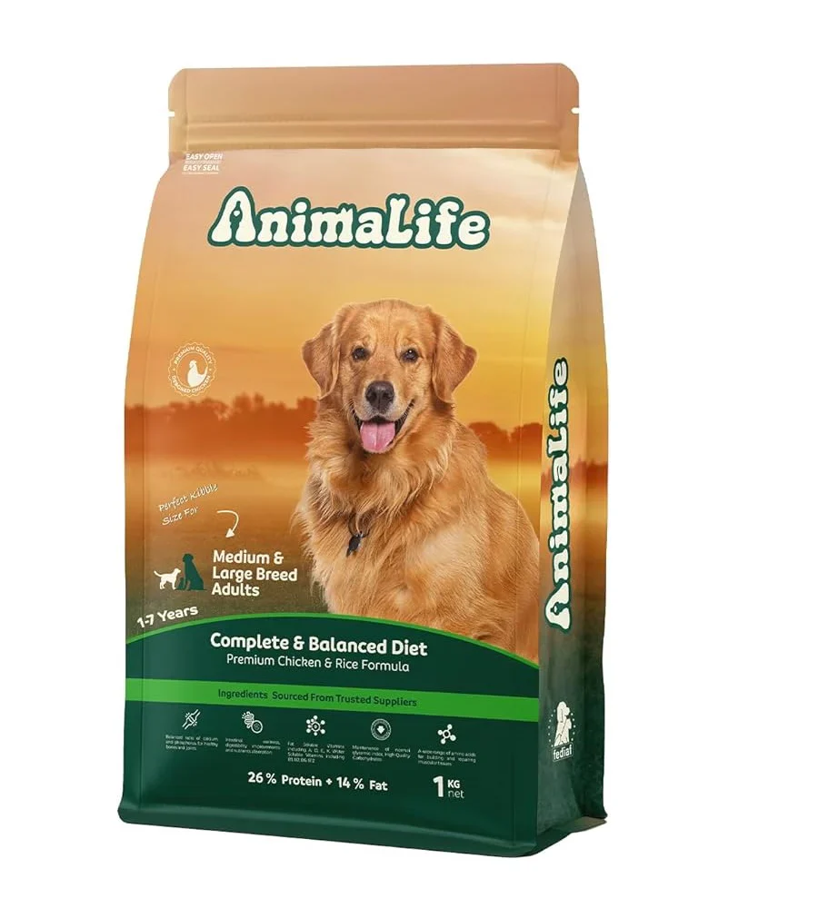 Animal life dry food for adult dogs with Chicken 1 kg/5kg
