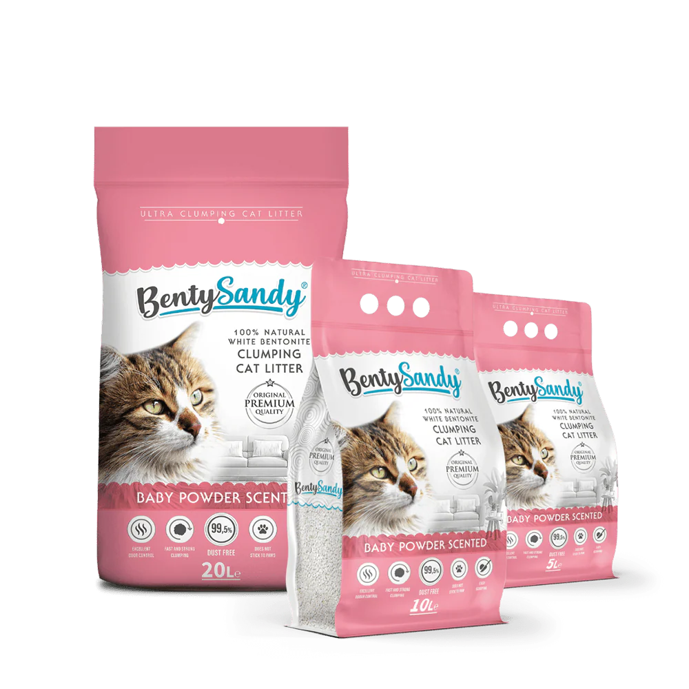 Benty Sandy Clumping Litter Baby Powder scented