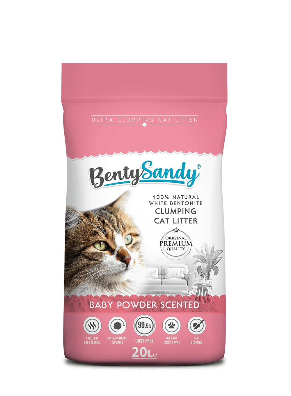 Benty Sandy Clumping Litter Baby Powder scented - Image 4