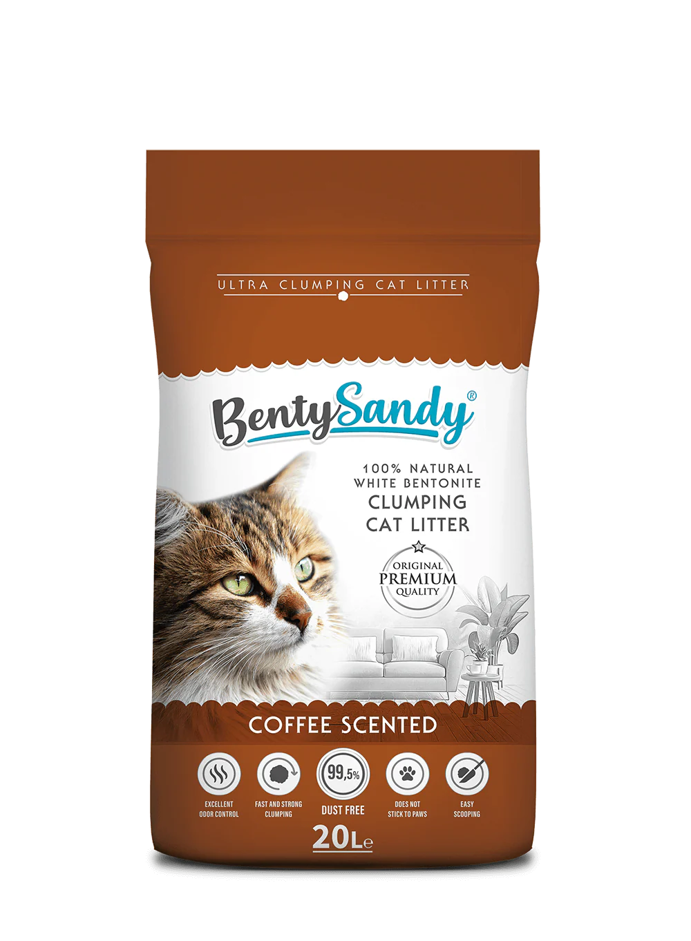 Benty Sandy Clumping Litter Coffee scented - Image 4