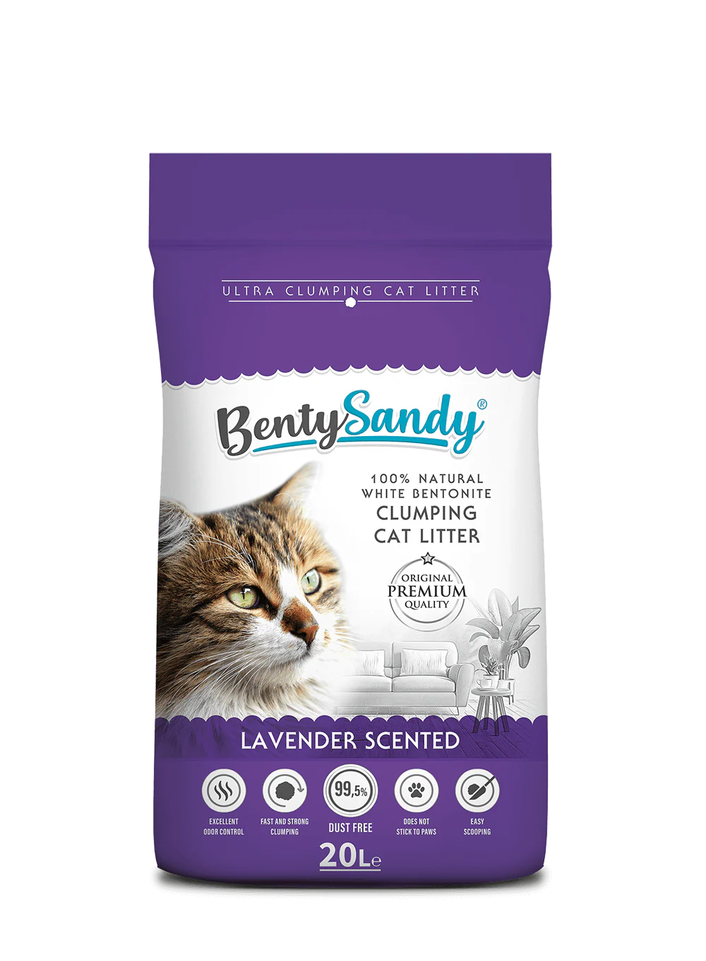 Benty Sandy Clumping Litter Lavender scented - Image 4