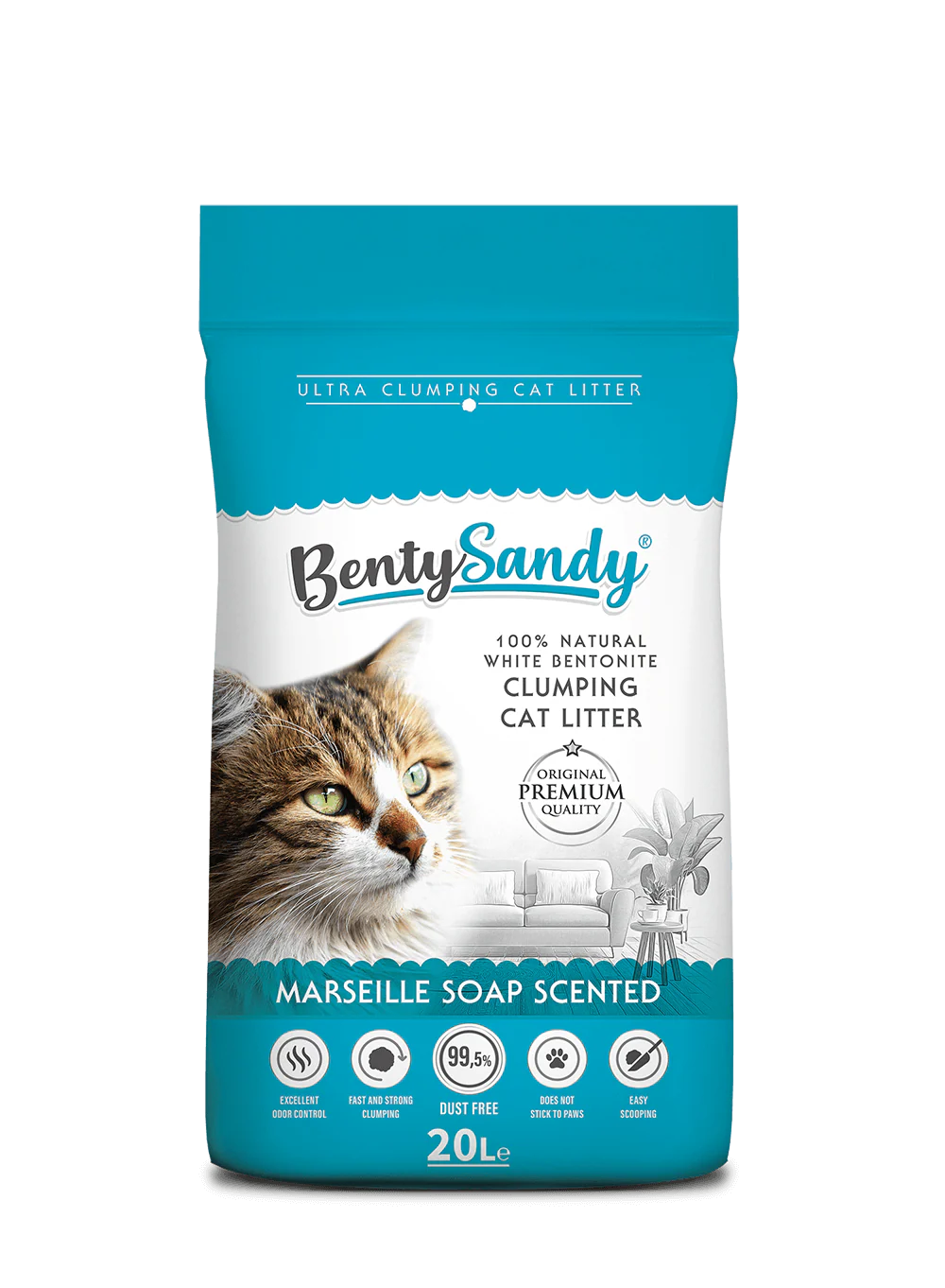 Benty Sandy Clumping Litter Marseille Soap scented - Image 4