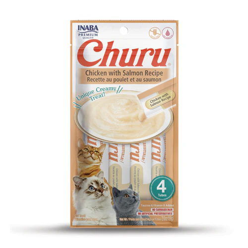 Churu Cat Treats Chicken with Salmon Recipe (1-4Tubes)