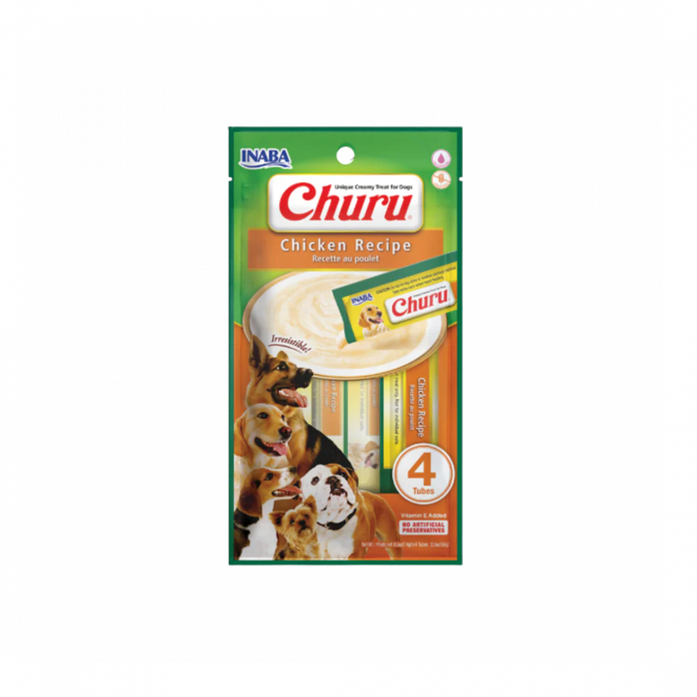 Churu Dog Treats Chicken Recipe (1-4Tubes)