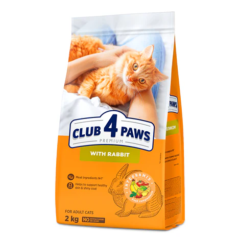 CLUB 4 PAWS PREMIUM for adult cats With Rabbit ( 300g/2kg/14kg)