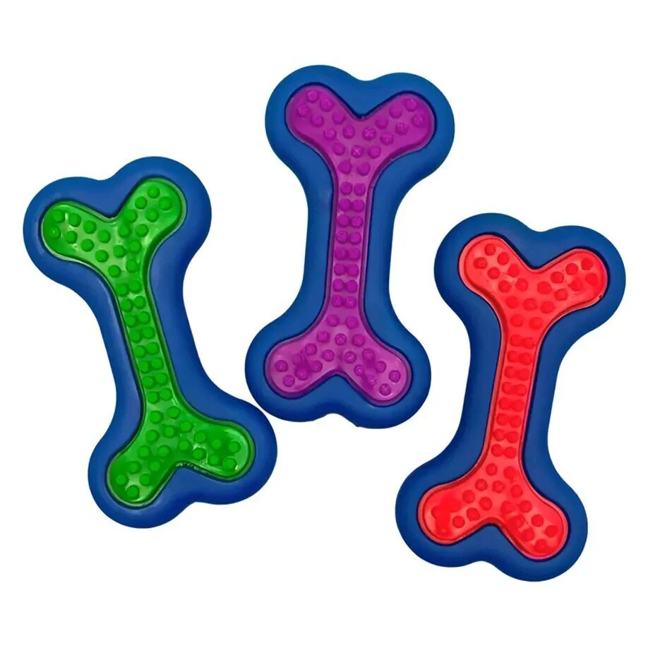 Durable bone-shaped chew toys for dogs