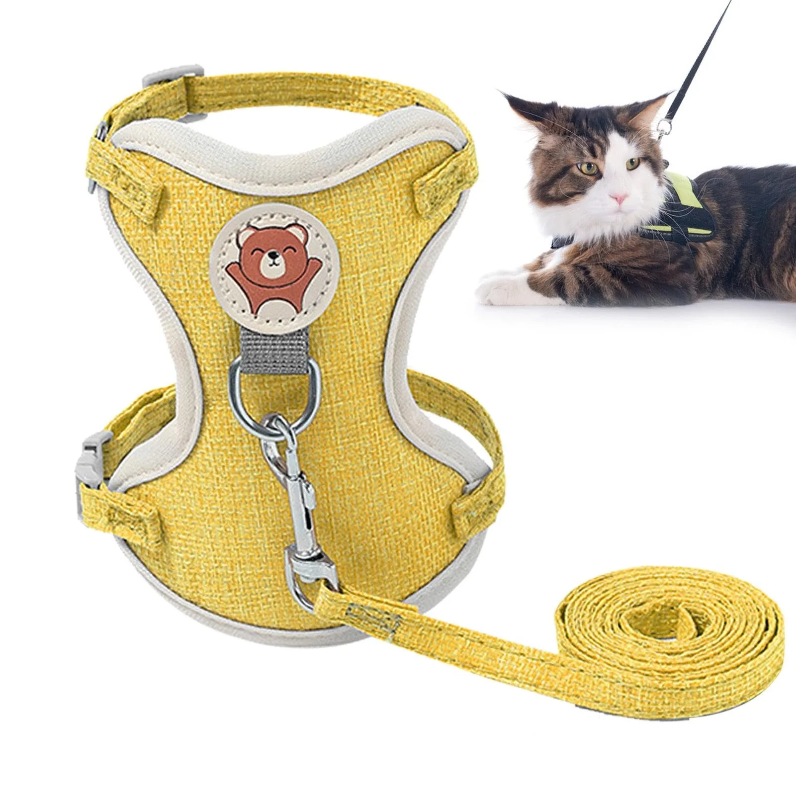 est Harness,Pet Harness Vest Rope - Breathable Adjustable Pet Outdoor Harnesses, Fashion Vest Harness for Puppy Kitten Rabbit