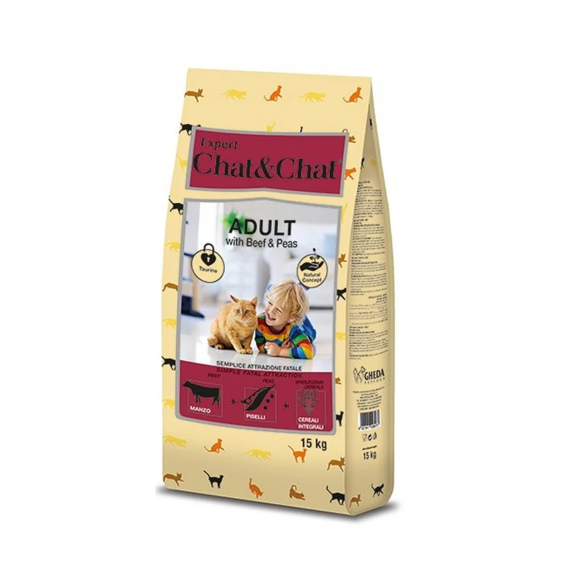 Expert Chat & Chat Adult Cat Food ًWith Beef & Peas 900g _2kg_14kg