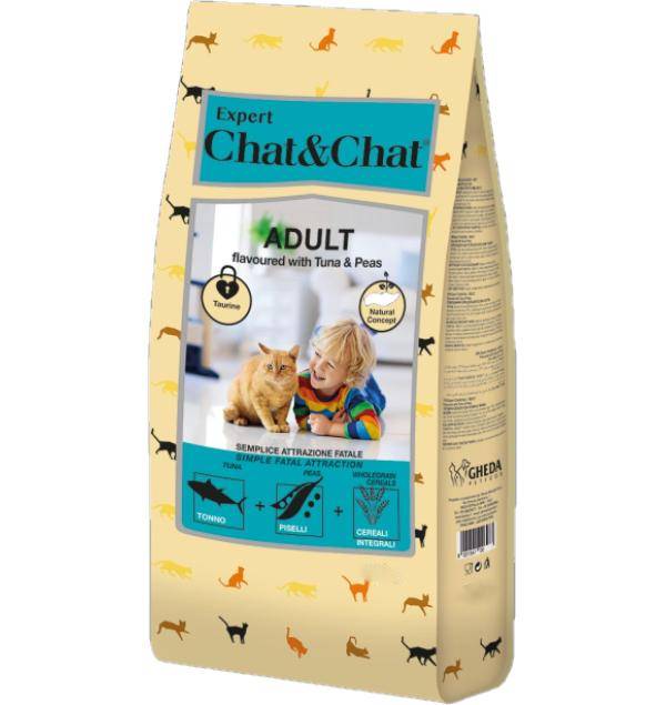 Expert Chat & Chat Adult Cat Food ًWith Tuna & Peas (900g/14kg)