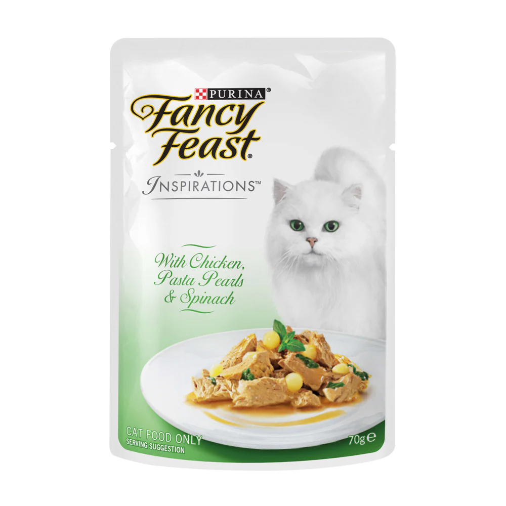 Fancy Feast Inspirations Chicken, Pasta Pearls & Spinach Wet Cat Food 70g