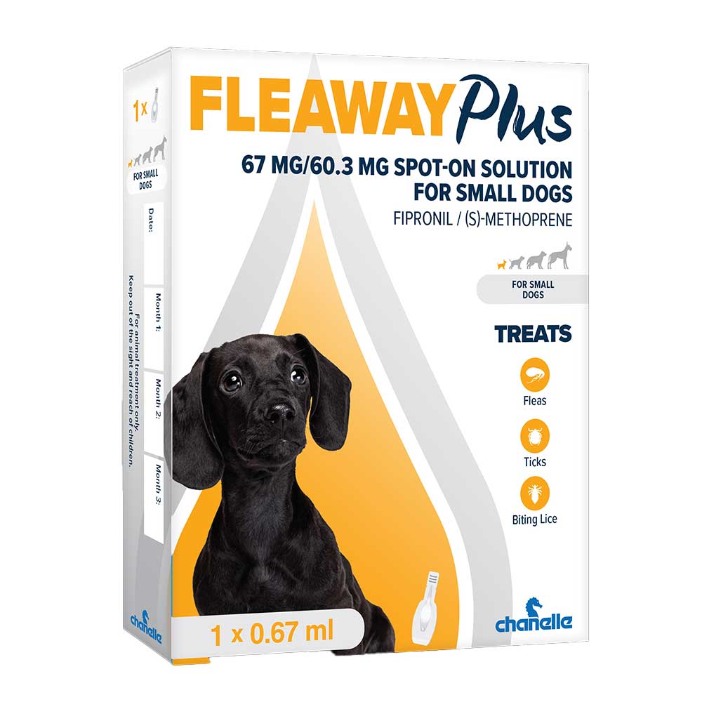FLEAWAY Plus Flea & Tick Treatment for small Dogs– One Dose