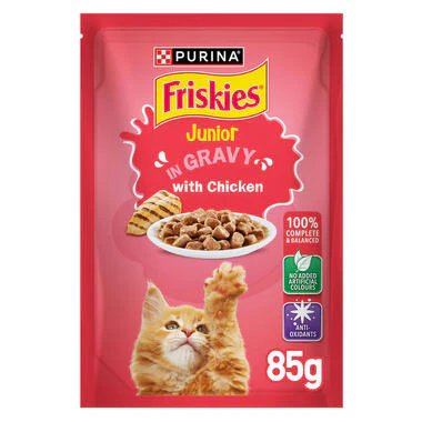 Friskies Junior With Chicken In Gravy Wet Cat Food 85g