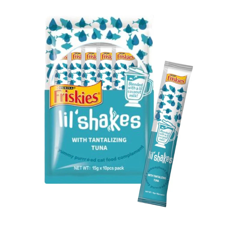 Friskies Lil Shakes Pet Snacks For Cats, With Tantalizing Tuna ( 15G X 10 Sachets)