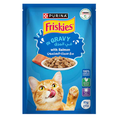 Friskies With Salmon In Gravy Wet Cat Food 85g