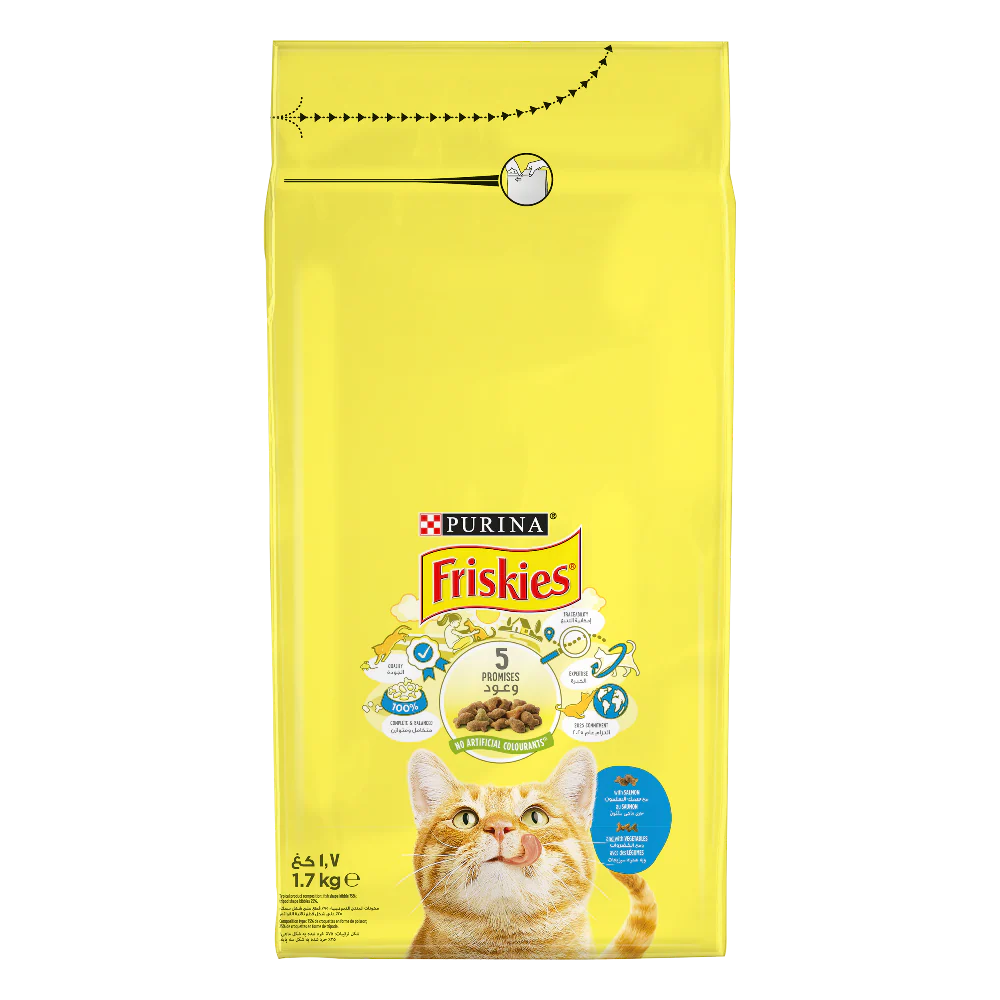 FRISKIES with Salmon & Vegetables Dry Cat Food (1.7kg)