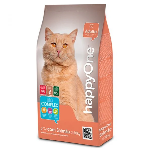 HAPPY ONE DRY FOOD FOR ADULT CAT 10KG (SALAMON)