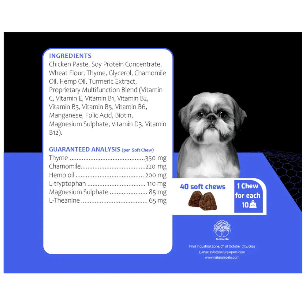 K9 Calming Chews For Dogs (40 Soft Chews) - Image 3