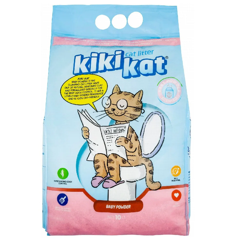 Kiki Kat White Bentonite Clumping Cat Litter  (10L) - Image 3