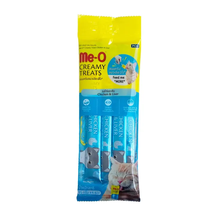 Me-O Creamy Treats Chicken & Liver (15Gx4)