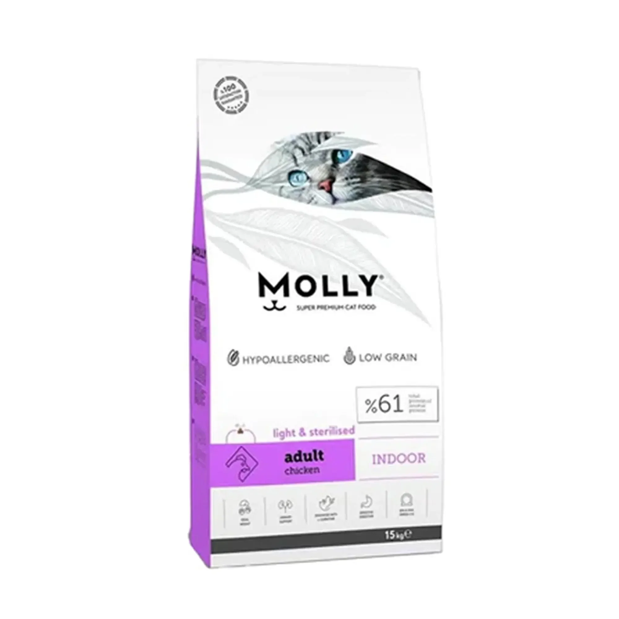 Molly INDOOR Light & Sterilised Chicken (2kg-15kg)