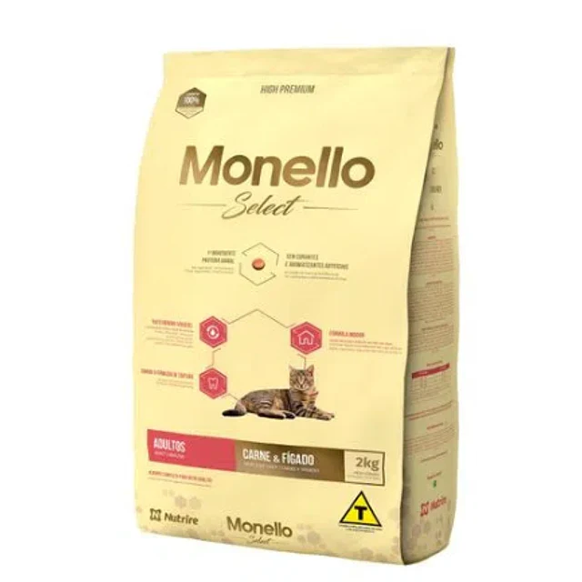 Monello Special Premium Select Adult Cat Food Meat And Liver Flavor (2Kg) - Image 2