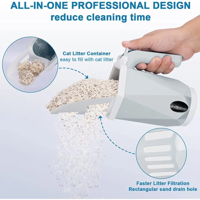 NAOMI Cat litter Scoop with garbage can LS201 - Image 4