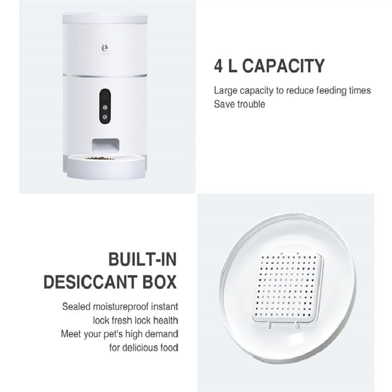 Naomi Smart Automatic Pet Feeder with Camera and App 4L - Image 4