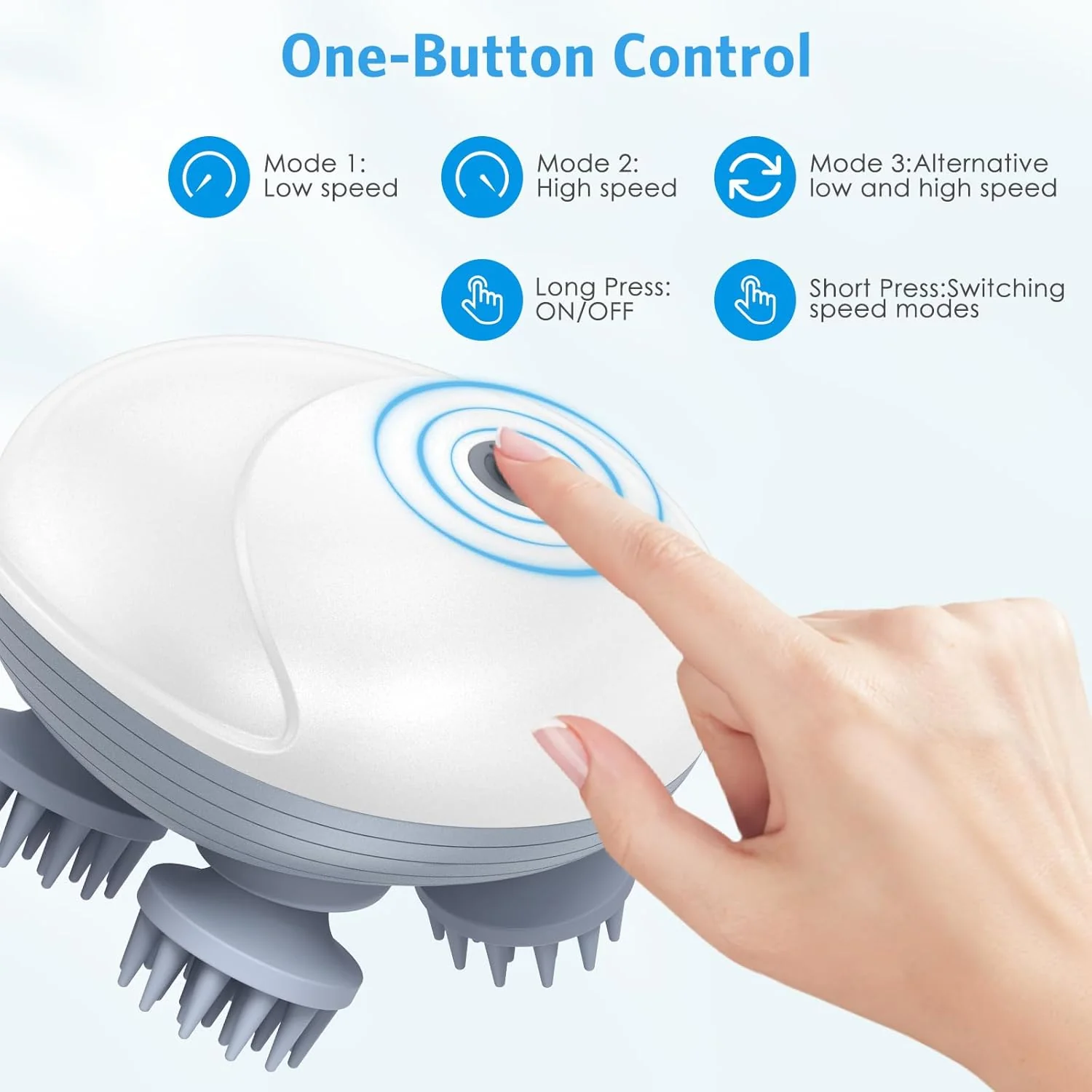 Olipiter Newest Handheld Cat and Dog Massager, Electric Pet Massager for Dogs and Cats, with 4 Massage Heads, Cat Head and Back Scratcher for Relieving Tight Stiffness Muscles, Promote Bonding - Image 2