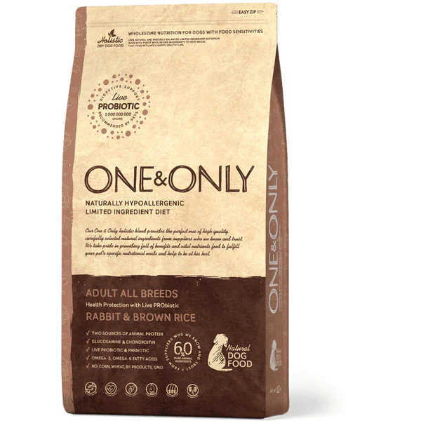 One and Only Adult All Breeds Rabbit & Rice Dog Dry Food (3KG/12KG)