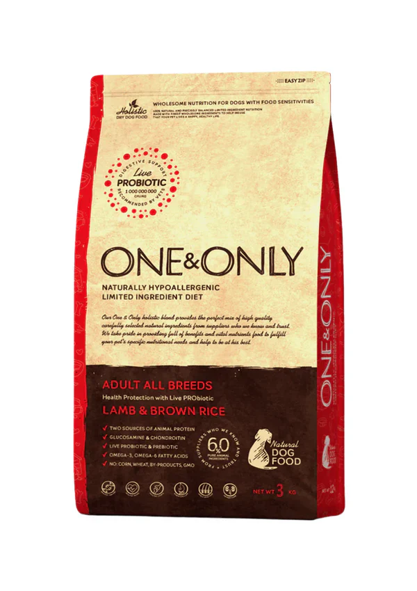 One and Only dry food for adult dogs with lamb & rice (1kg/3KG/12KG)