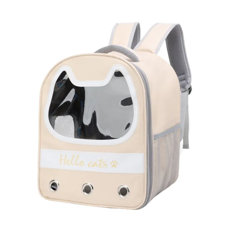 Pet Cute Foldable Capsule Backpack for Small Medium Cats Puppies Dog, Transparent Breathable Heat Resistant Straps for Travel Hiking Camping - Image 3