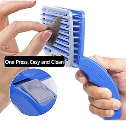 Pet Hair Brush,  Hair Removal Comb for Cats and Dogs, One-press Easy Cleaning - Image 3
