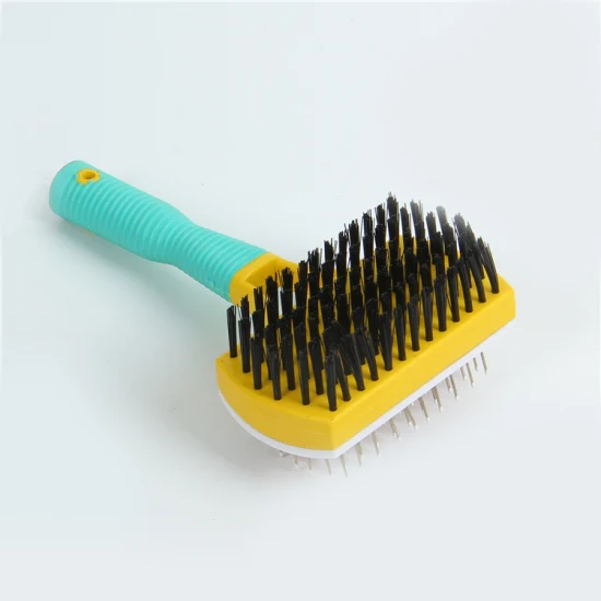 Pet King Brush Rubber Double-Sided Metal Teeth For Cats & Dogs - Image 3