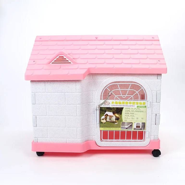 Plastic House with Wheels for Pets (65*60*45cm) - Image 2