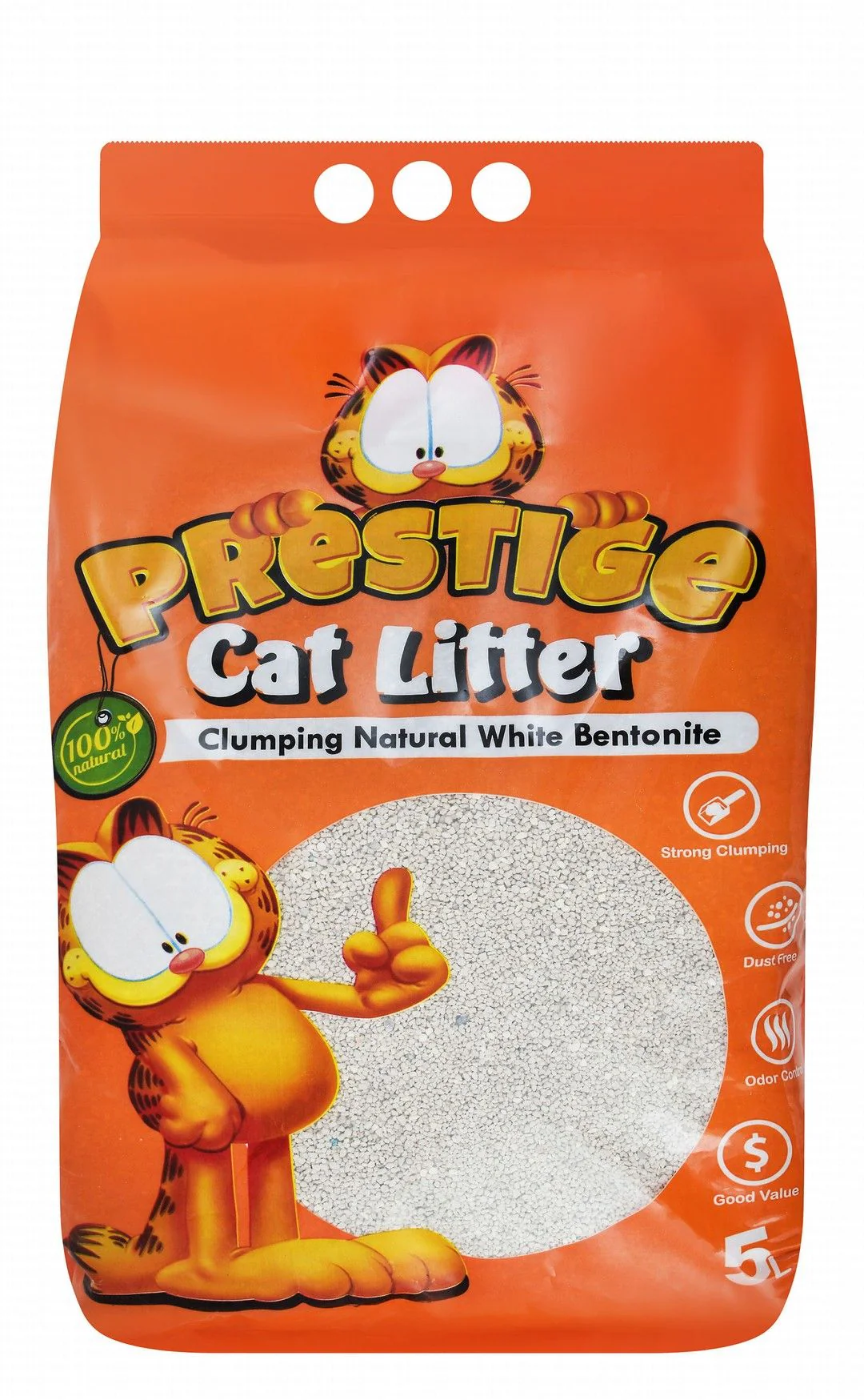Prestige Natural White Bentonite Clumping Cat Litter Scent 5 L