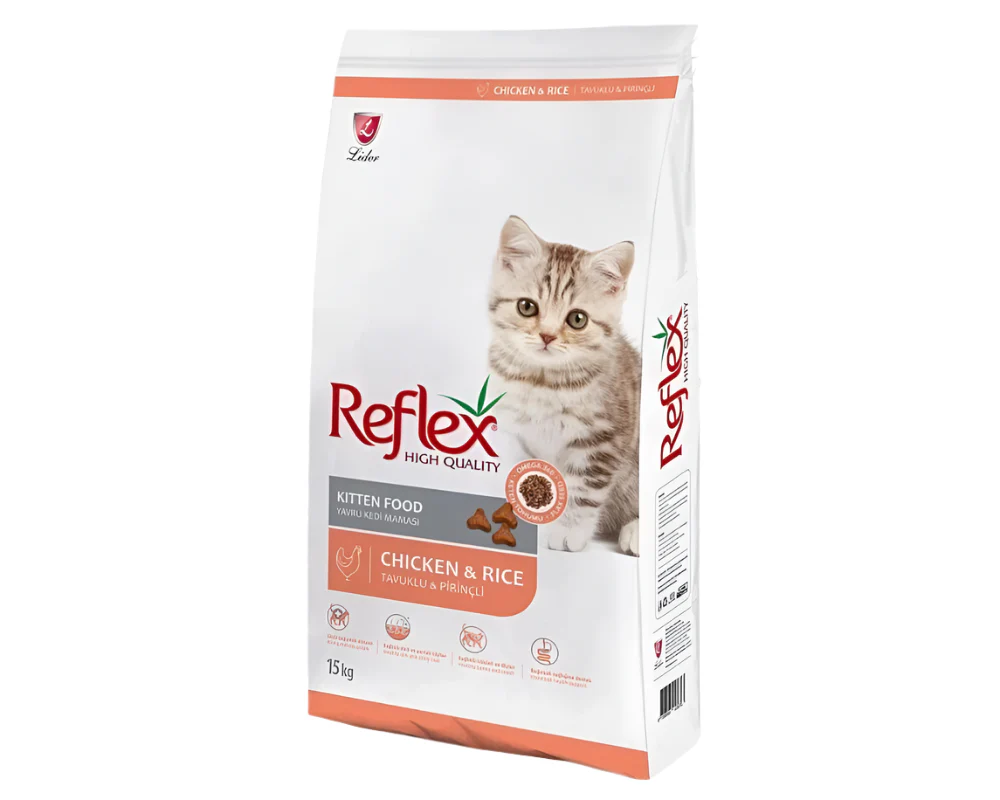 Reflex Dry Food with Chicken, Flaxseed, & Rice for Kittens (2kg/15kg) - Image 3