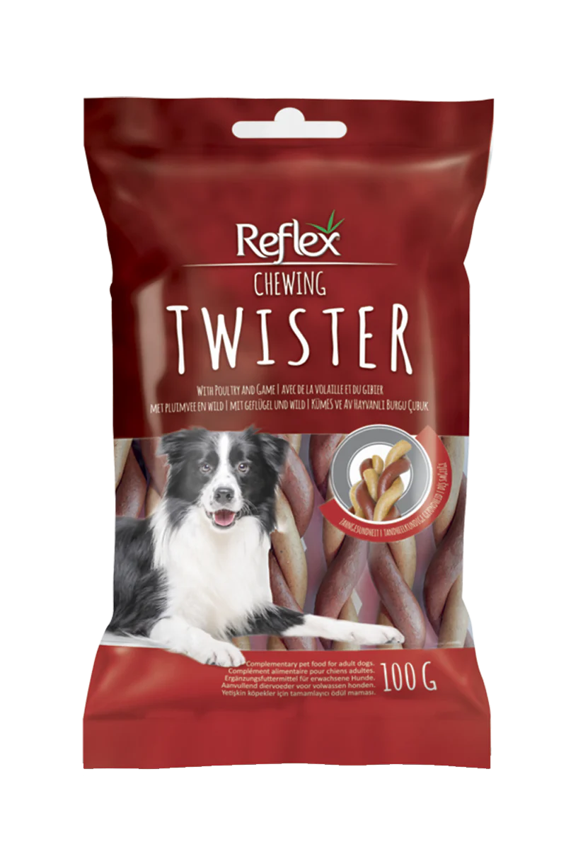 Reflex Twister Treats with Poultry for Adult Dogs 100 gr