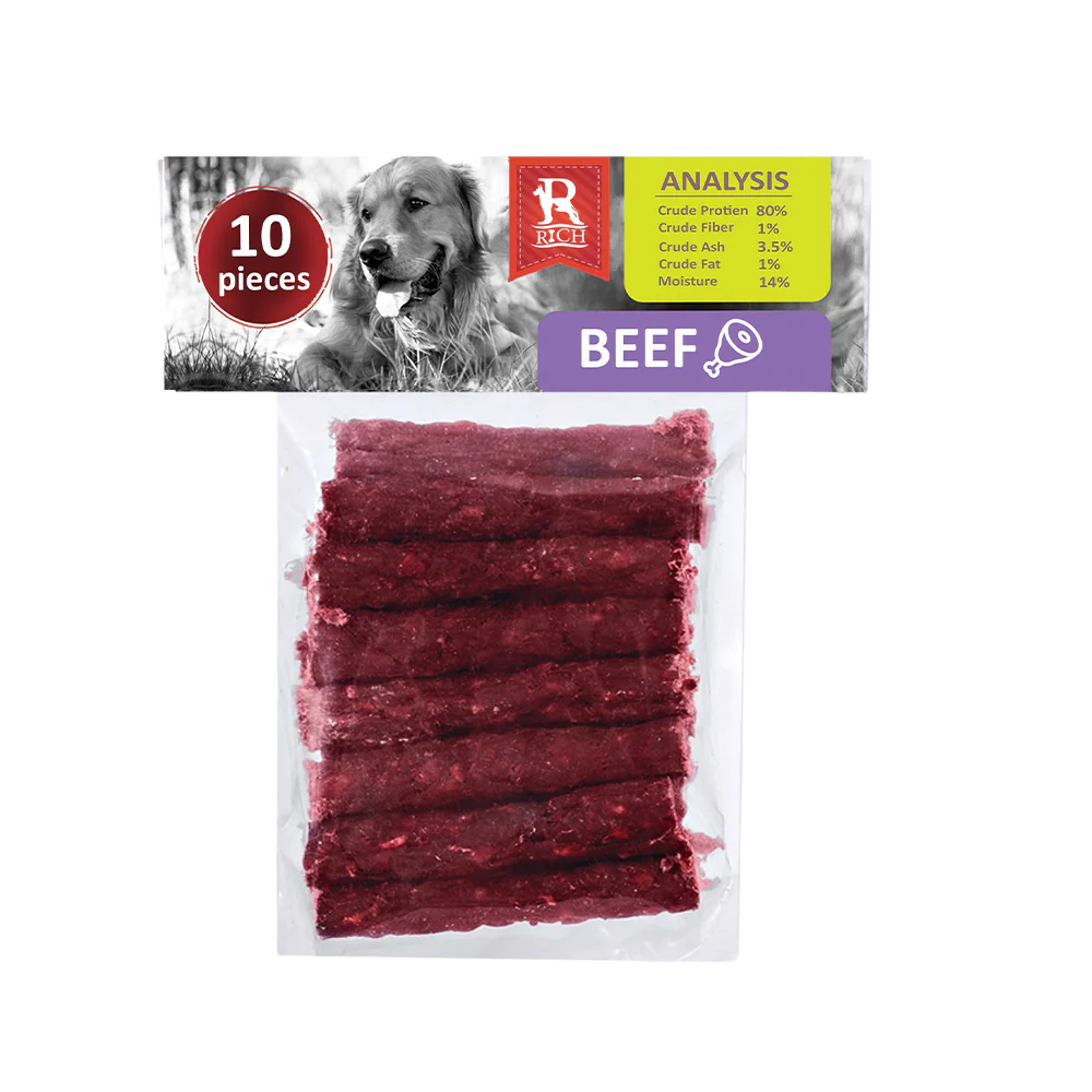 Rich Beef Chew Bones for Dogs (10 pieces)