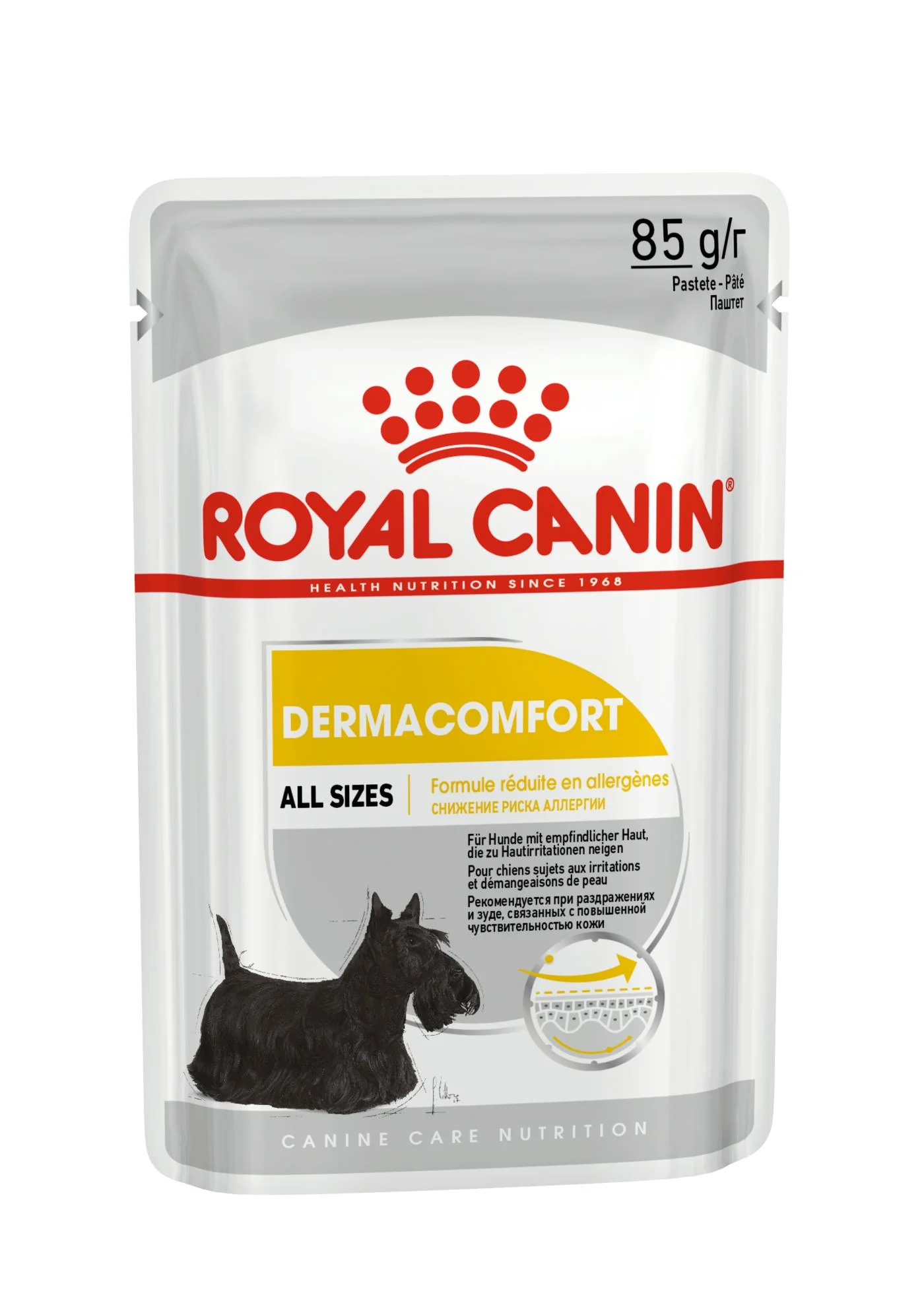 Royal Canin Dermacomfort Care Loaf- Wet Dog Food in Gravy (85gm / Pouch)