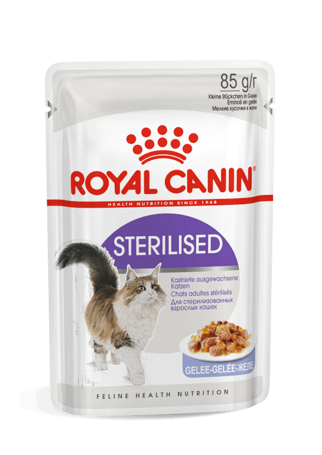 Royal Canin Sterilised – Wet food for adult cat in jelly (85gm\ Pouch)