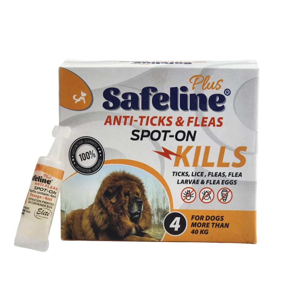 SAFELINE Plus Anti Fleas Spot-On 4 For Dogs More Than 40kg