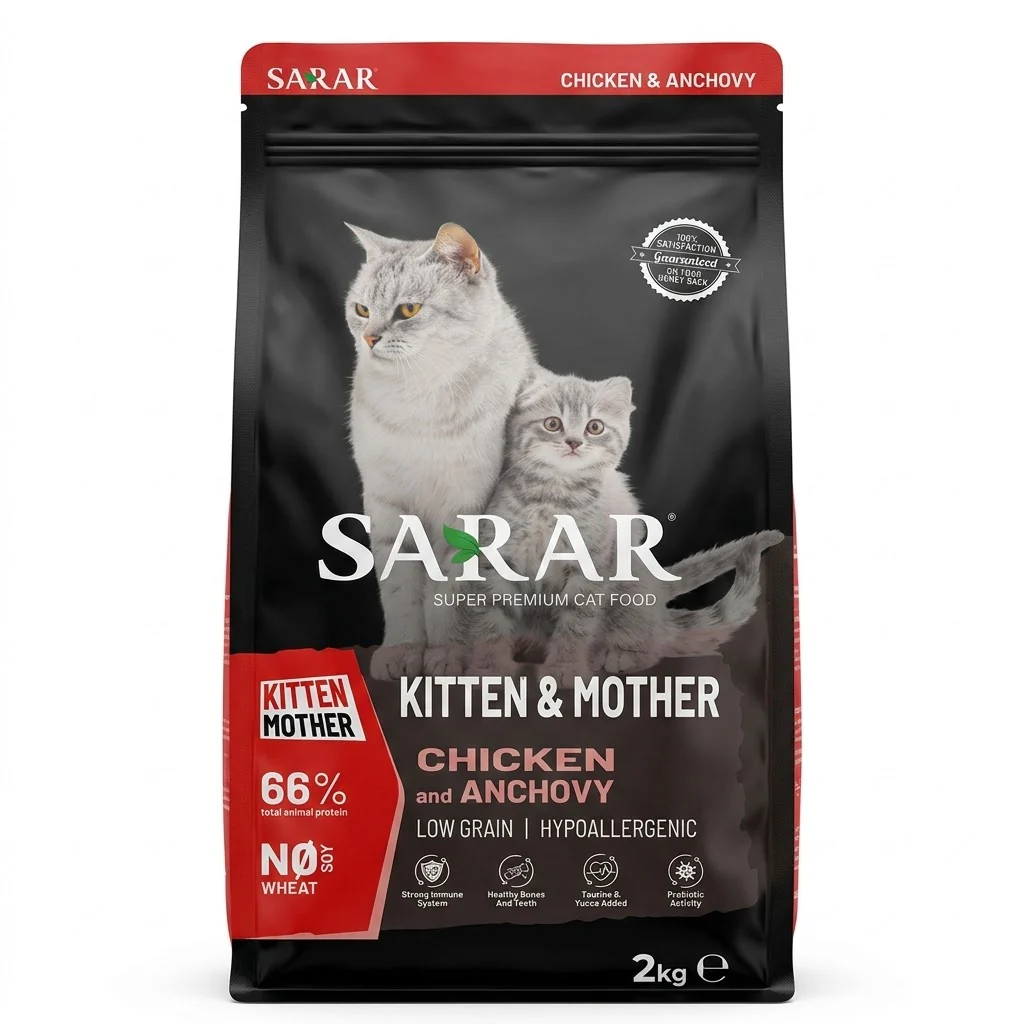 SARAR Super Premium Kitten & Mother Cat Food - Chicken & Anchovy (2kg)