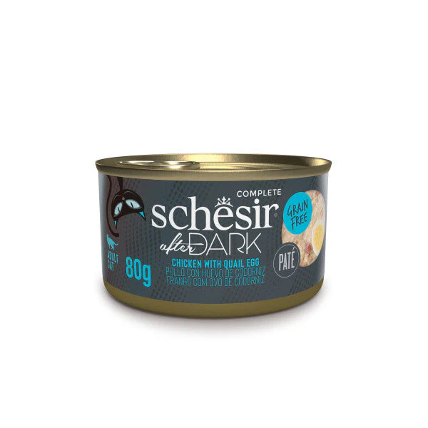 Schesir After Dark Chicken With Quail Egg in paté 80g in can