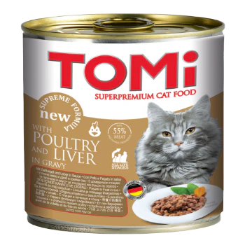 TOMi can for cats -poultry and liver 400g