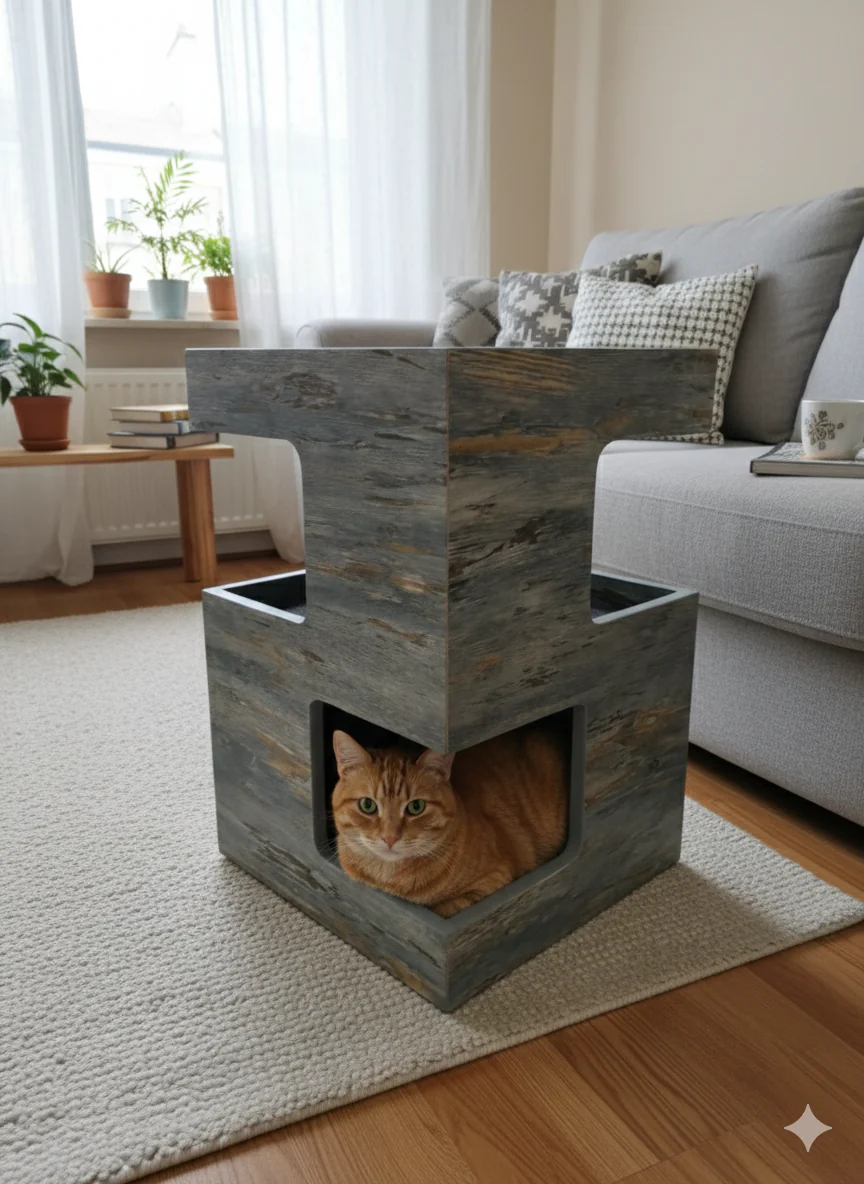 Urban Loft 2-in-1 Pet Bed & Nightstand - Image 2