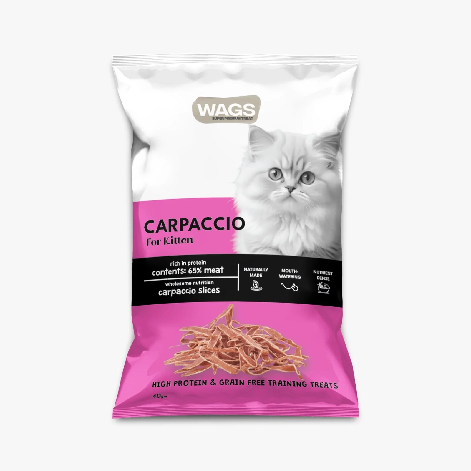 Wags Carpaccio Kitten Chicken 40 Gram