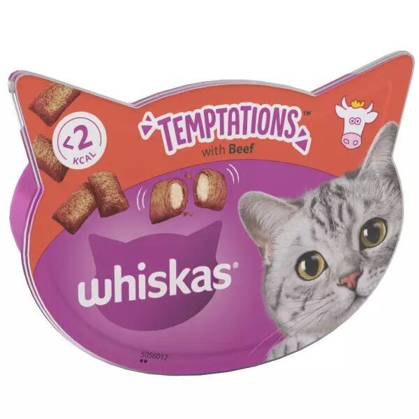 WHISKAS TEMPTATIONS with beef 60g